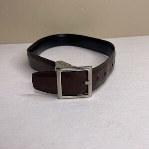 CHAPS Belt Brown Vegan Leather silver Buckle Boy’s  XS 19-24
